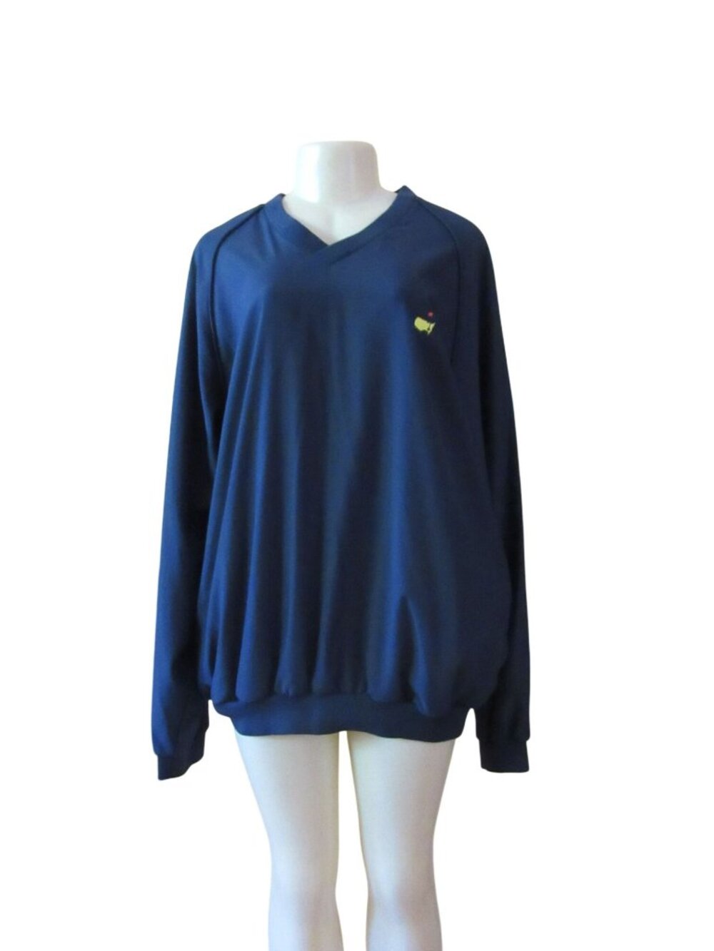Masters Collection Mens Navy Blue Pullover Golf Windbreaker With Pockets XL